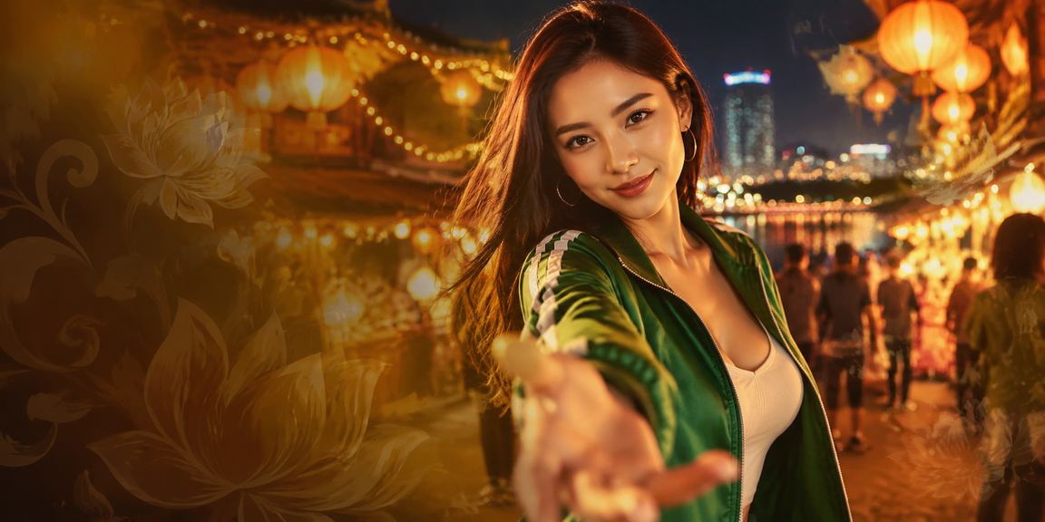 Chợ đêm Nha Trang với người dùng trên điện thoại theo dõi kết quả casino và kiểm tra điểm VIP